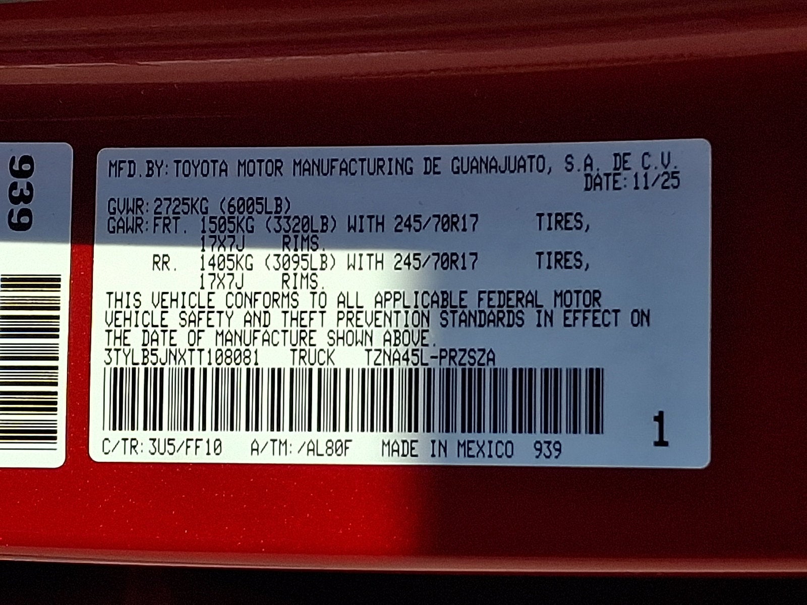 2026 Toyota Tacoma 4WD Base