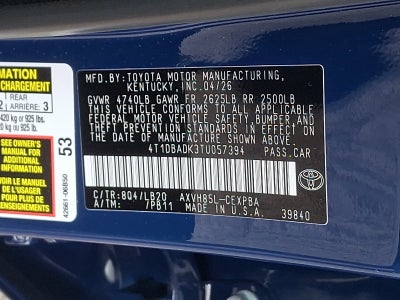 2026 Toyota Camry Base