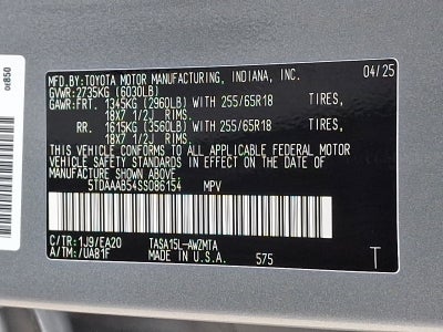 2025 Toyota Grand Highlander Base